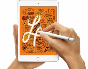 A person taking notes on an iPad with an Apple Pencil