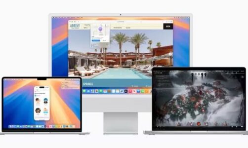 A MacBook Air, MacBook Pro, and iMac running macOS Sequoia