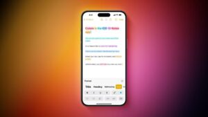 iOS 18 notes highlight feature