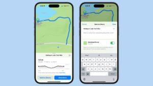 ios 18 maps trail save library  