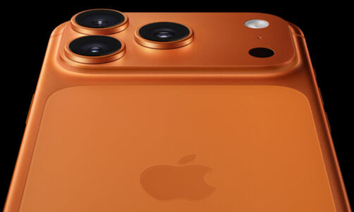 A close-up view of the back of iPhone 17 Pro.